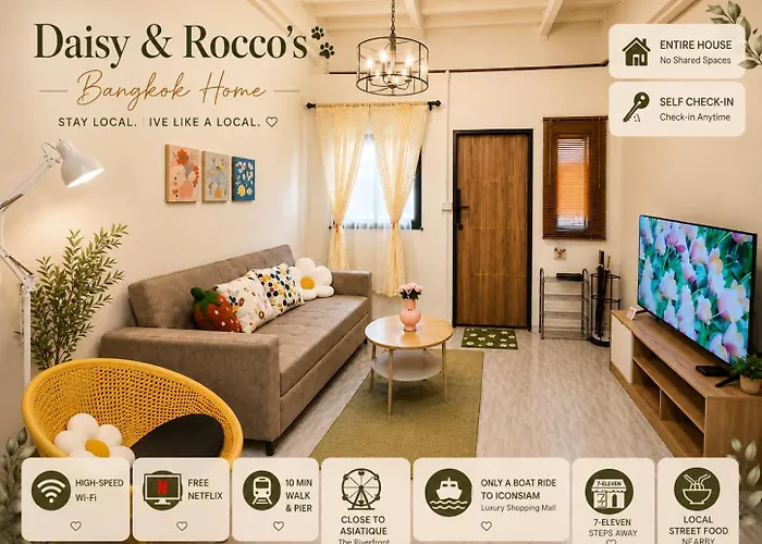 3-story House, 2-bedroom Near Bts And Sathorn Pier, Daisy And Rocco's Hébergement de vacances *